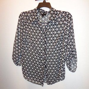 AB Studio Women's Button Front Shirt Size Large